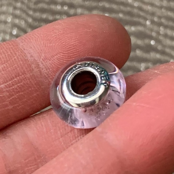 NWOT NWOT Disney Princess Aurora Signature Color Murano Glass Charm Silver 925 - Picture 8 of 12